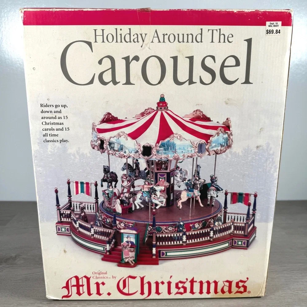 Mr. Christmas Holiday Around The Carousel Musical Animated 30 Songs 2002 China
